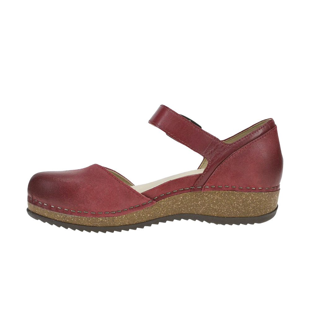 Dansko Mae-Red Burnished Suede