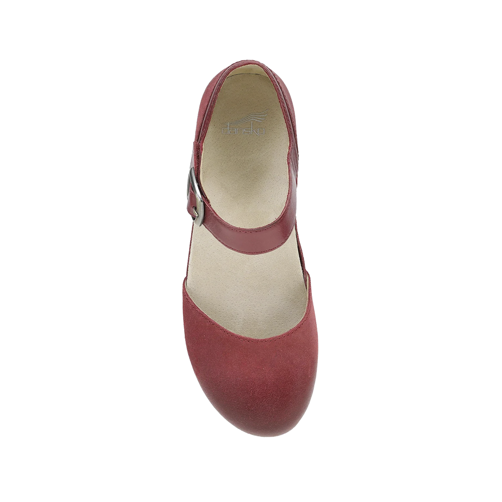 Dansko Mae-Red Burnished Suede