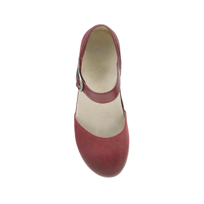 Dansko Mae-Red Burnished Suede