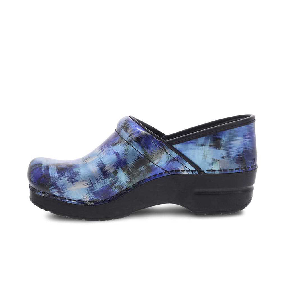 Dansko Professional Blue Brush Patent Clog Inside