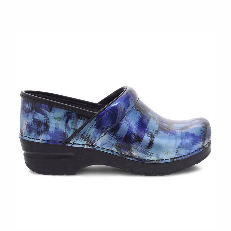 Dansko Women's Professional Clogs- Patent Blue Brush
