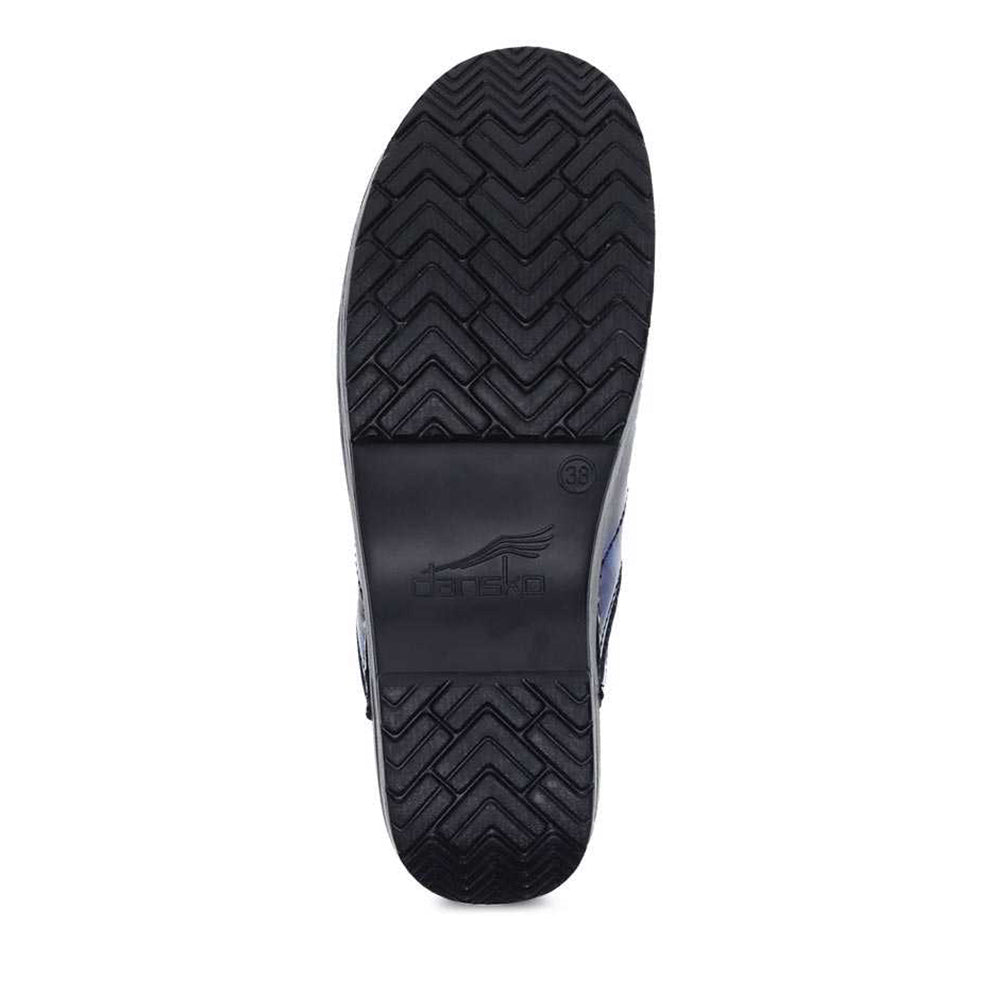 Dansko Professional Blue Brush Patent Clog Sole