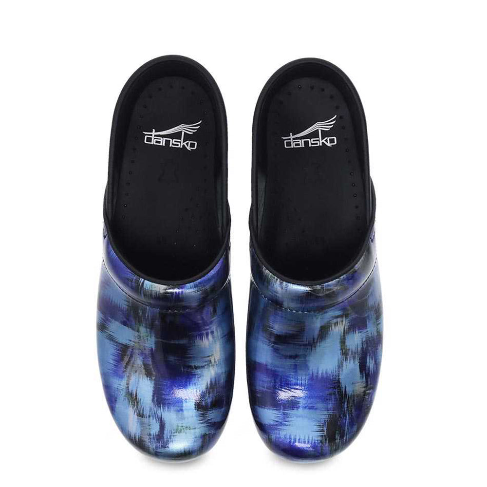 Dansko Professional Blue Brush Patent Clog Top